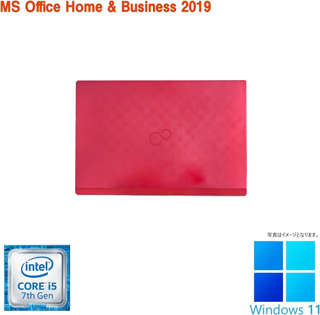 富士通 ノートPC MU937/Red/13.3型フルHD/Win 11 Pro/MS Office H&B